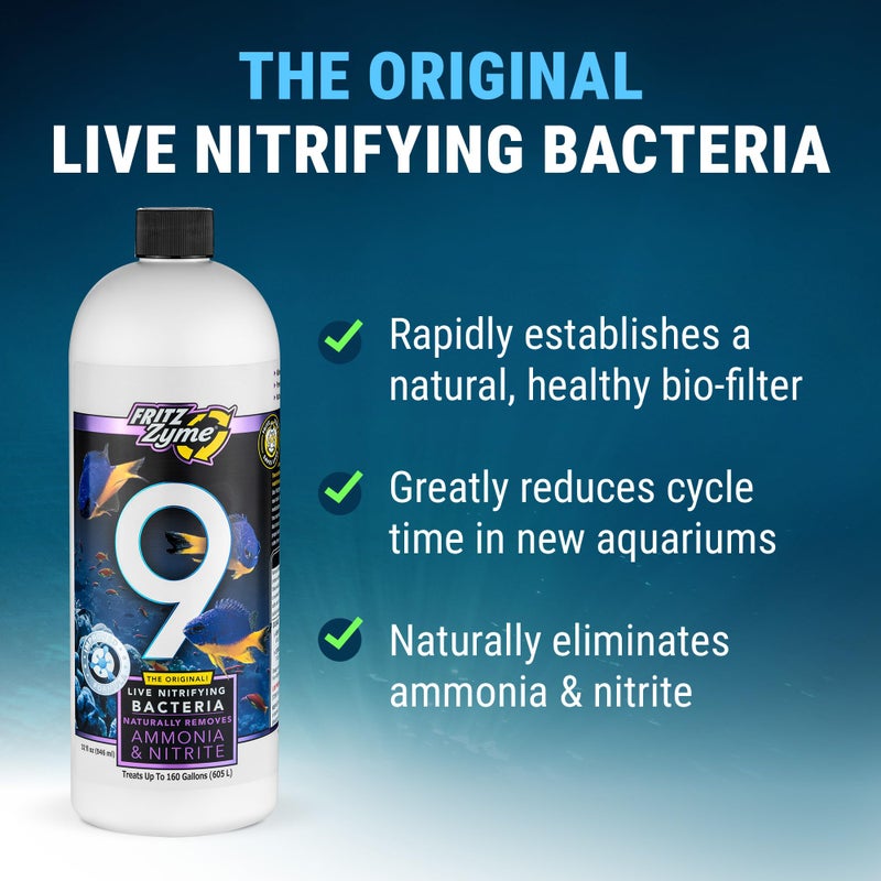 Fritz Aquatics FritzZyme 9 Live Nitrifying Bacteria Naturally Removes Amonia & Nitrite for Saltwater Fish (32-Ounce) - Image 3